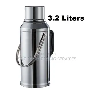 GE 3.2L Large Capacity Hot Water Thermal Flask - Silver