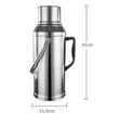 GE 3.2L Large Capacity Hot Water Thermal Flask - Silver - 2