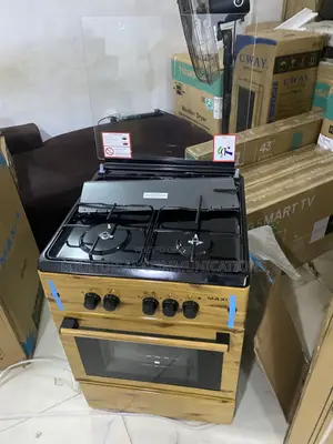 Maxi 6060 3+1 Burner Gas Cooker with Wood Finish