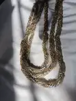 Sarkara Zinariya 3-Layer Seed Bead Kalaba tare da Spiral Crystal - 3