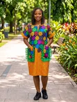 Quality Short Ankara Dress with Organza Pockets - 1