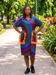 Quality Short Ankara Dress with Organza Pockets - 2