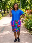 Quality Short Ankara Dress with Organza Pockets - 4