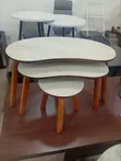 3-in-1 Cream Wooden Side Tables - 1