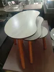 3-in-1 Cream Wooden Side Tables - 2