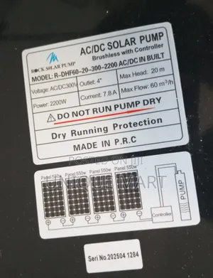 3HP AC/DC Hybrid Solar Water Pump