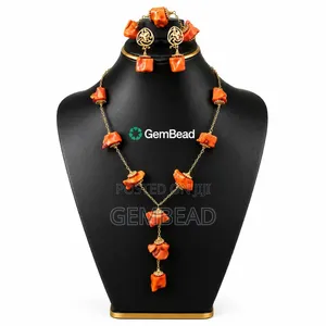 Handcrafted Coral Bead Jewellery Set