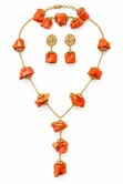 Handcrafted Coral Bead Jewellery Set - 2