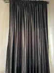 Black Full Length Curtains (Home Interiors) - 1