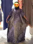 Silk Bubu Dress with One Side Cutout - 1