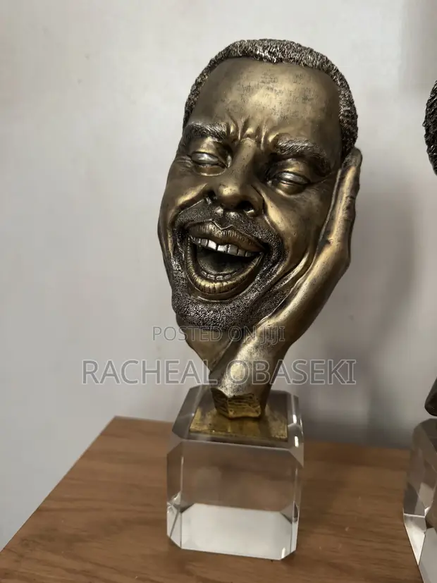 Luxury Bronze Face Sculpture Set (2-Piece) - 1