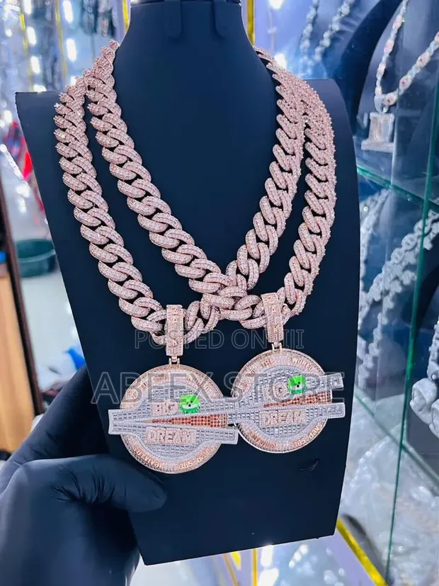 Cuban Zirconia Iced Chain da Pendant - 1