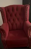 Used Home Interiors Single Sofa - Red Suede - 2