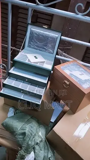 4-Layer Jewelry Box with Mirror - Large Organizer Case
