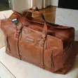 Genuine Leather Luxury Travel Duffel Bag - Large, Multicolor - 1