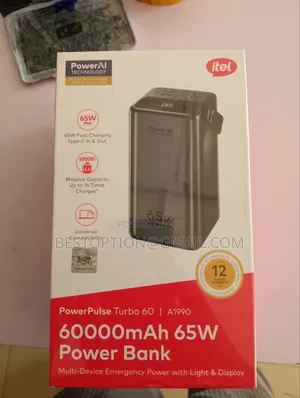 Itel 60,000mAh 65W Power Bank
