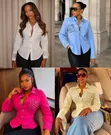Pearl Embellished Lacy Panel Cuffs Shirt - 2