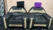 Used Upholstery Set with Throw Pillows - 1