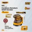 Ingco 20V Cordless Random Orbit Sander (CROSLI2002) Brushless - 2