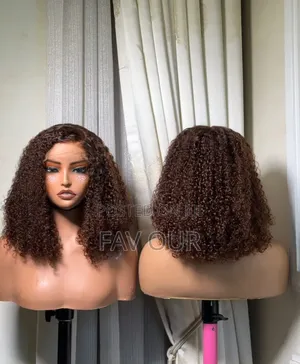 Favy's Aesthetics Wine Burgundy Curly Lace Wig