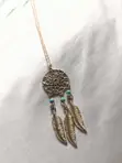 Trendy Golden Dreamcatcher Pendant Necklace - 3