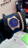 VVS Moissanite AP Watch Tennis Bracelet Set - 1