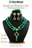 Emerald Royalty Handcrafted Bead Set - 2