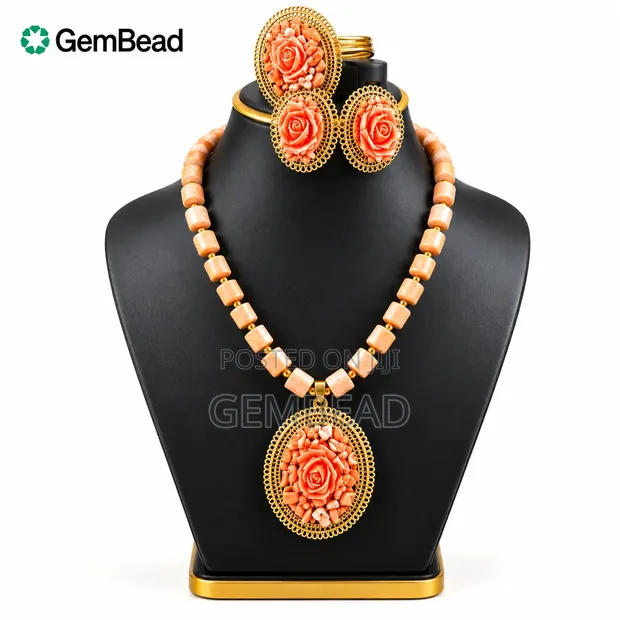 Coral Rosette Bead Set - 1