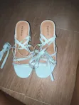 Torrid Light Blue Strappy Platform Block Heels - Extra Wide Fit - 2