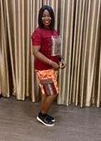 Adire Peach Shorts and T-Shirt Set - 2