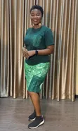 Adire Cargo Shorts & Aso Oke Tee Set - Lemon - 2