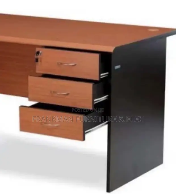Boss Office Products Executive Desk with 3 Drawers - 1