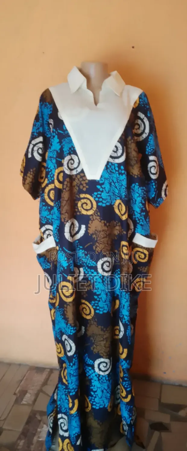 Bk Bubu Gown with Collar - 1