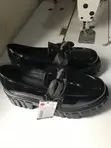 Oliveria Ian Women's Black Leather Loafers - 2