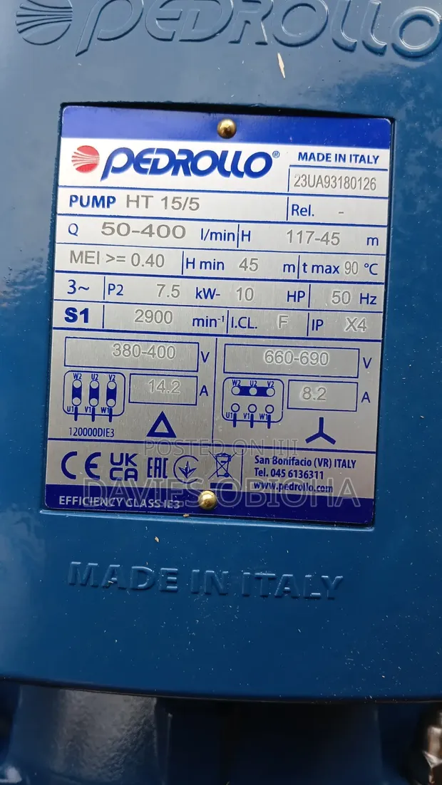 Pedrollo HT 15/5 10hp Vertical Water Pump - 1