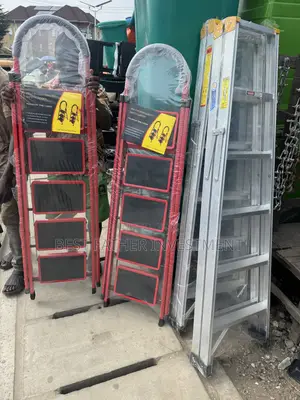 5-Step A-Frame Durable Iron Ladder
