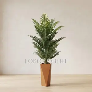 Babban Itacen Dabino na Artificial Cycas da Tukunya Mai Siffar Geometric