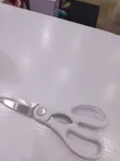 White Cooking Utensil Set with Scissors and Knives - 3