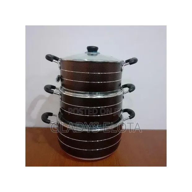 3-Piece Non-Stick Aluminum Pot Set - 1