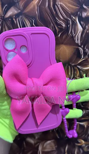 Hot Pink Bow iPhone 17 Case with Charm