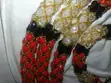 Kyakyawan Royal Red, Crystal & Black Bridal Beaded Set - 3