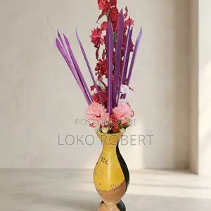Sabon Gilashin Baka na Artificial Flower - Yellow/Brown