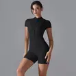 Women's Black Gym Jumpsuit - 4