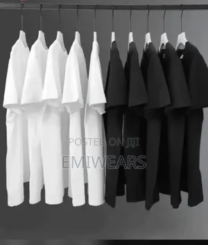 Premium Oversized Cotton Tee - Black/White