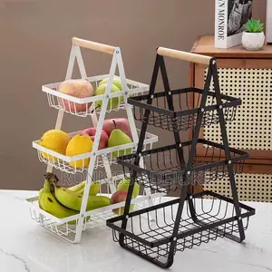 Elegant Fruit Basket - Black