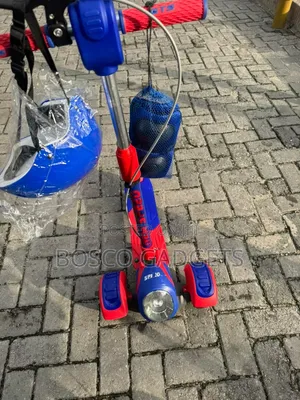Kids 3-Wheel Scooter with Free Helmet & Protective Gear