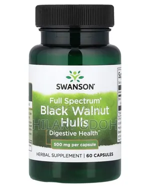 Swanson Full Spectrum Black Walnut Hulls 500mg 60 Capsules