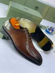 Tuxvani Men's Patina Leather Oxford Dress Shoes - 1