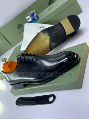 Tuxvani Men's Patina Leather Oxford Dress Shoes