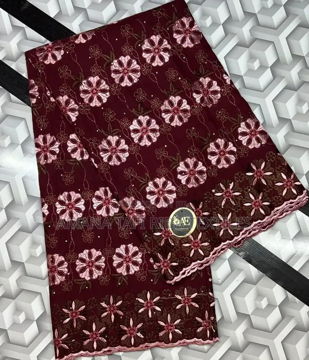 Exclusive Swiss Lace Cotton Fabric - 1